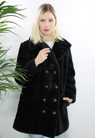 VINTAGE FAUX FUR COAT