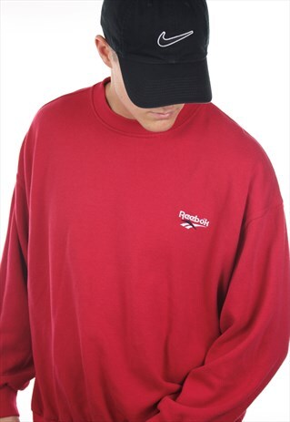 VINTAGE 90S REEBOK SMALL LOGO SWEATSHIRT JUMPER