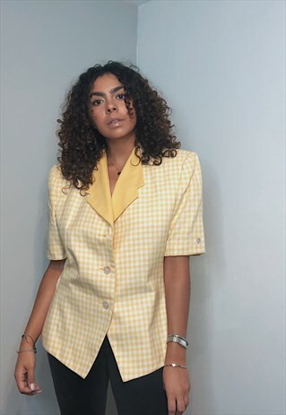 YELLOW CHECKERED JACKET