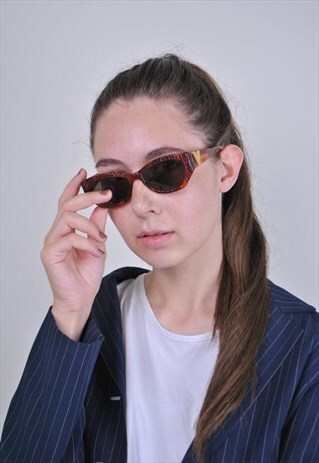 VINTAGE LEOPARD SUNGLASSES, 80S RETRO POLICE GLASSES