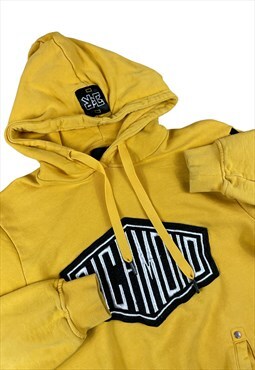 Richmond Vintage Y2K Yellow hoodie Embroidered detail  