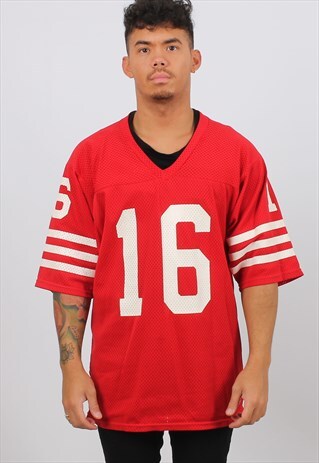 VINTAGE NFL MEDIUM RED PRINTED LOGO TOP