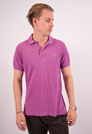 purple lacoste polo