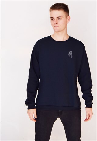 NAVY FRESH AS FUCK SWEATSHIRT
