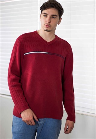 VINTAGE TOMMY HILFIGER JUMPER BIG LOGO 90S M 27