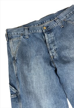 Carhartt Vintage 90s Blue denim dungaree pants Baggy 