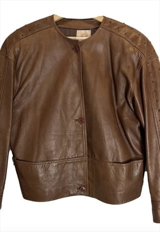 Vintage Loewe lamb nappa leather jacket size M