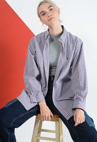 RALPH LAUREN SHIRT IN PURPLE CHECK