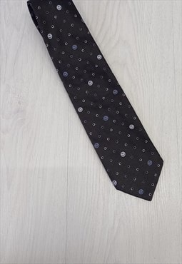 Moschino Tie Grey Black Smiley Face Print Designer