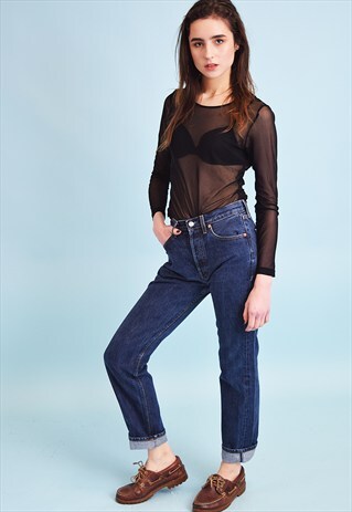 90'S RETRO LEVI'S STONEWASH HIGH WAIST DENIM JEANS