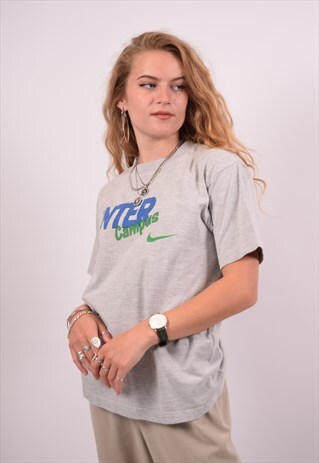VINTAGE NIKE INTER CAMPUS T-SHIRT TOP GREY