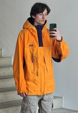 Vintage PATAGONIA Jacket Shell Coat 90s Yellow 