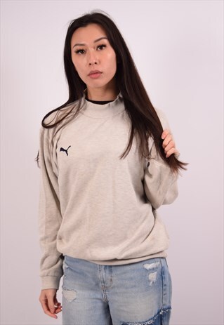 VINTAGE PUMA SWEATSHIRT JUMPER GREY