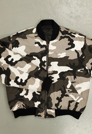 CAMO REVERSIBLE BOMBER JACKET