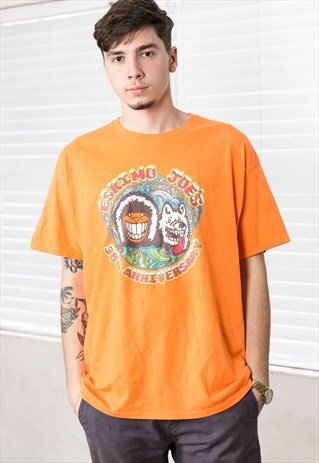 VINTAGE ESKIMO JOE'S GRAPHIC T-SHIRT LOGO 90S XL 9.2