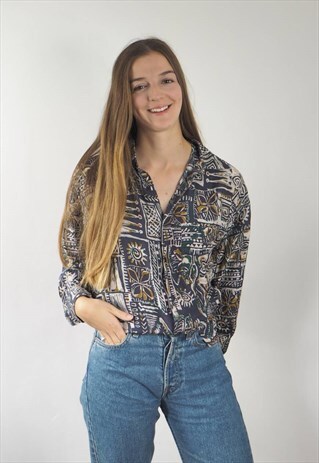 VINTAGE BLUE BALA ABSTRACT SHIRT