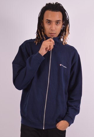 VINTAGE CHAMPION TRACKSUIT TOP JACKET BLUE