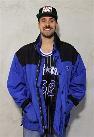 CHAMPION ORLANDO MAGIC VINTAGE PADDED JACKET BLACK & BLUE