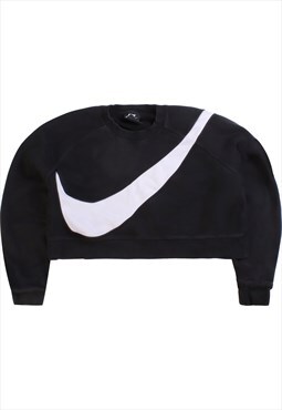 Vintage  Nike Sweatshirt Swoosh Heavyweight Crewneck Black