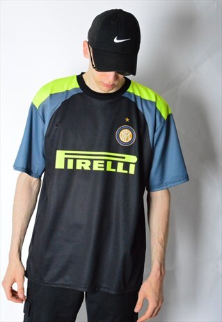 VINTAGE 90S COLOUR BLOCK MILAN FOOTBALL SHIRT