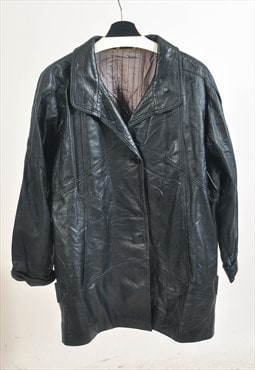 Vintage 80s real leather coat