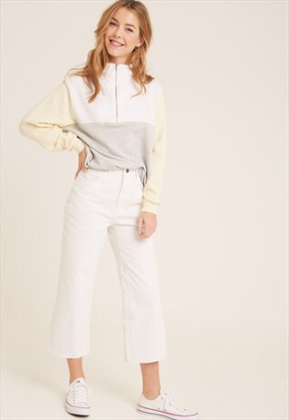 WHITE DENIM CULOTTE