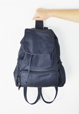 90'S BLUE FABRIC BACKPACK BAG
