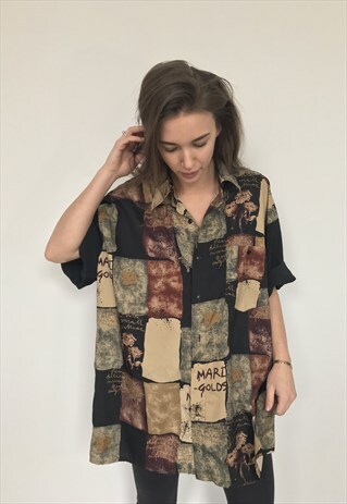 PATTERNED OVERSIZED RETRO VINTAGE UNISEX FESTIVAL SHIRT