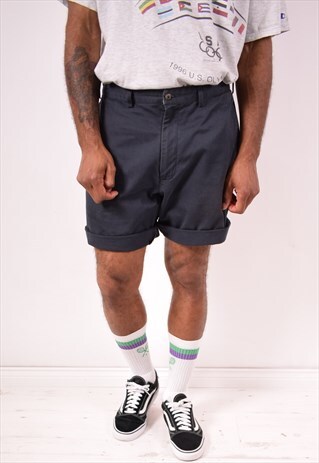 POLO RALPH LAUREN MENS VINTAGE SHORTS W34 BLACK 90S