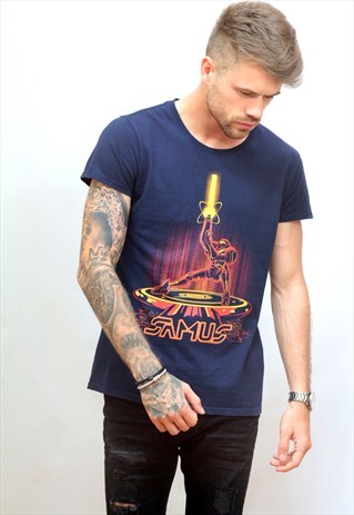 VINTAGE BLUE GRAPHIC 'SAMUS' T-SHIRT