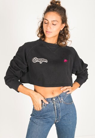 VINTAGE 90S USA CROP SWEATSHIRT/ R210