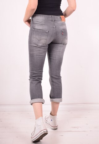 LEVI'S 511 WOMENS VINTAGE JEANS W32 L26 GREY 90S
