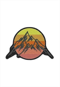Embroidered Mountains iron on patch / sew on patch
