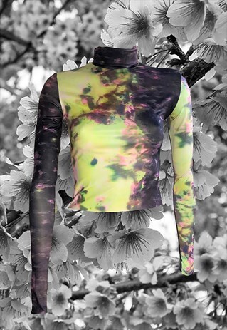 TIE DYE Y2K PRINT TOP