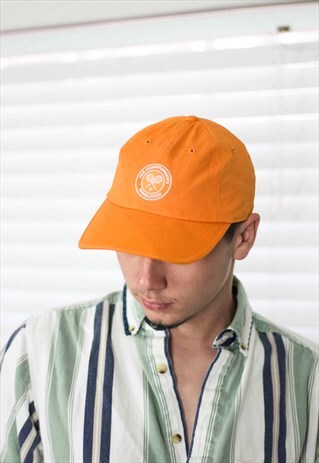 VINTAGE WIMBLEDON BASEBALL CAP HAT 90S X 3.1