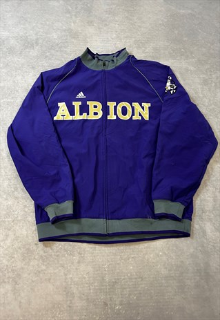 ADIDAS TRACK JACKET ALBION EMBROIDERED LOGO ZIP UP JACKET