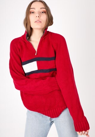 VINTAGE TOMMY HILFIGER HALF ZIPPER SWEATSHIRT NSW498