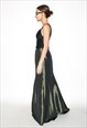 VINTAGE Y2K SHINY MAXI SKIRT IN GREEN