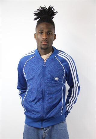 VINTAGE ADIDAS PRINTED SPORTS JACKET