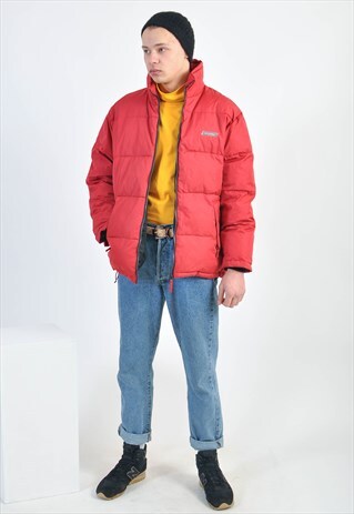 VINTAGE 90S PUFFER PUFFA JACKET IN RED