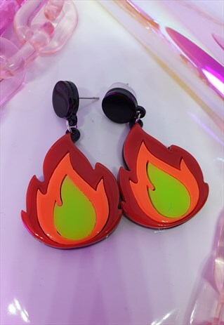 FLAMES ACRYLIC EARRINGS