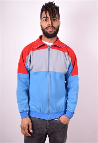 MENS VINTAGE TRACKSUIT TOP JACKET MEDIUM MULTI 90S