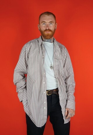 VINTAGE 1990S OVERSIZED STRIPPED SHIRT
