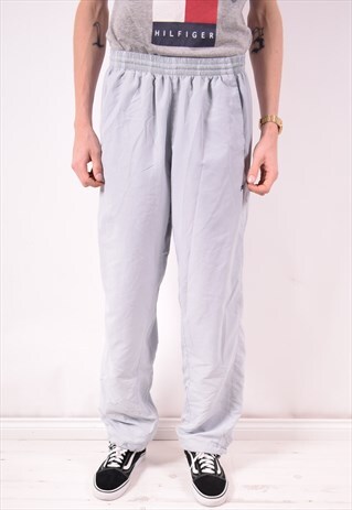 FILA MENS VINTAGE TRACKSUIT TROUSERS LARGE GREY 90S
