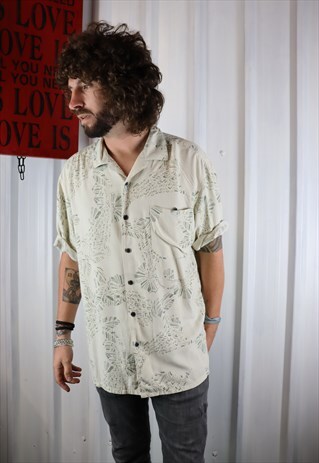 VINTAGE CRAZY PATTERN OVERSIZED SHORT SLEEVED SHIRT