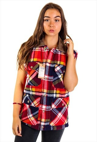 VINTAGE DEADSTOCK FLANNEL GILET S8943