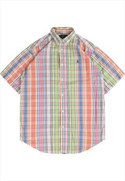 Vintage 90's Ralph Lauren Shirt Check Short Sleeve Button