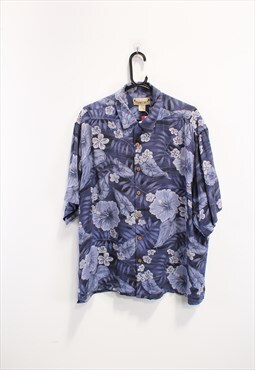 Vintage 90s Hawaiian Print Shirt. Unisex. Festival/ Rave.Y2K
