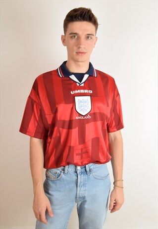 VINTAGE UMBRO FOOTBALL SHIRT WC '98 MADE IN ENGLAND