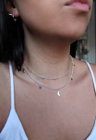 MOON AND STARS NECKLACE